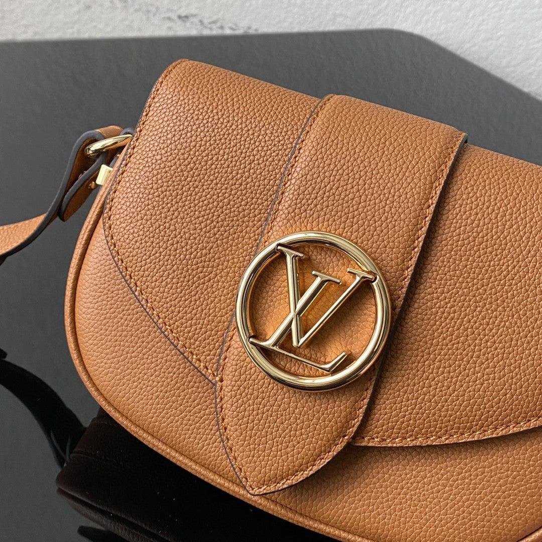 LV Point 9 Create By Nicolas GhesquieÃŒâ‚¬re With Monogram GlamIower 9.1in/22cm Brown For Women LV M55946