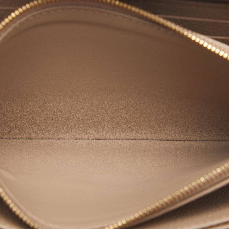 Louis Vuitton Monogram Implant Zippie Wallet Roundfassner Long Wallet M69794 Turtle Cream Beige Leather Ladies Louis Vuitton