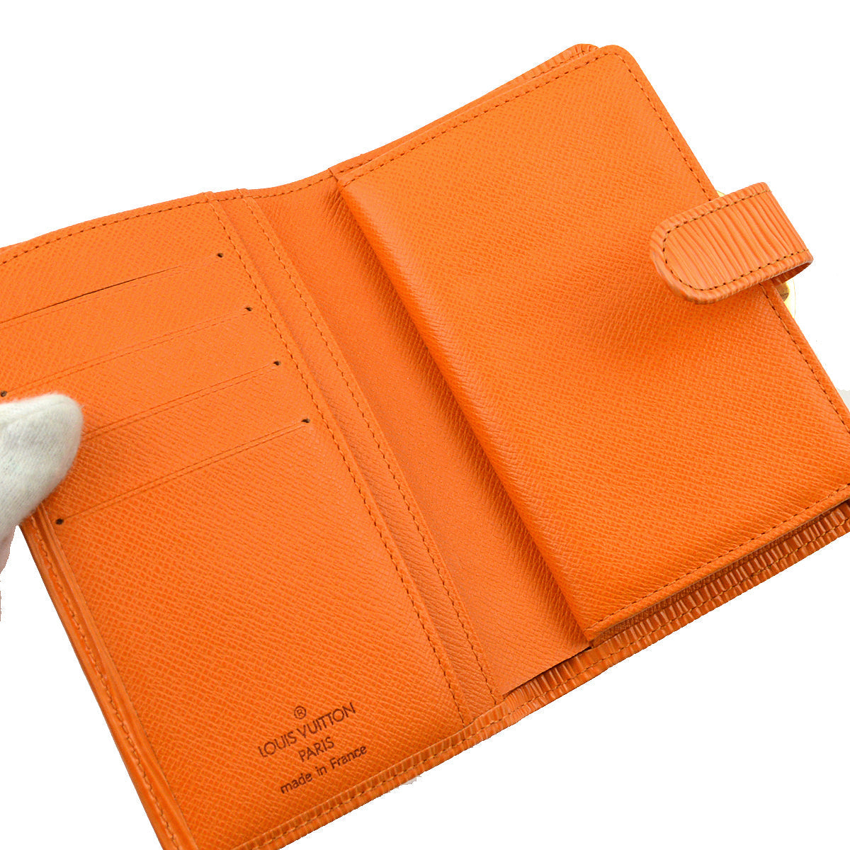 Louis Vuitton Orange Epi Portefeuille Viennois M6324H