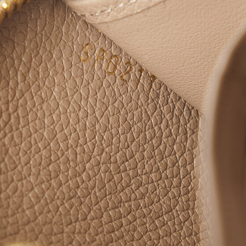 Louis Vuitton Monogram Implant Zippie Wallet Roundfassner Long Wallet M69794 Turtle Cream Beige Leather Ladies Louis Vuitton