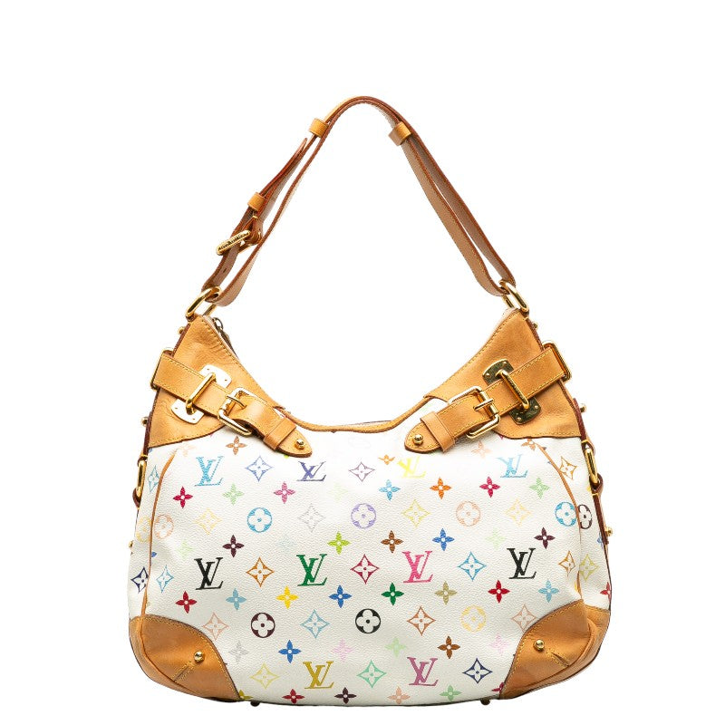 Louis Vuitton Monogram Multicolor M40195 Shoulder Bag PVC/Leather Bronze White Ladies Bike