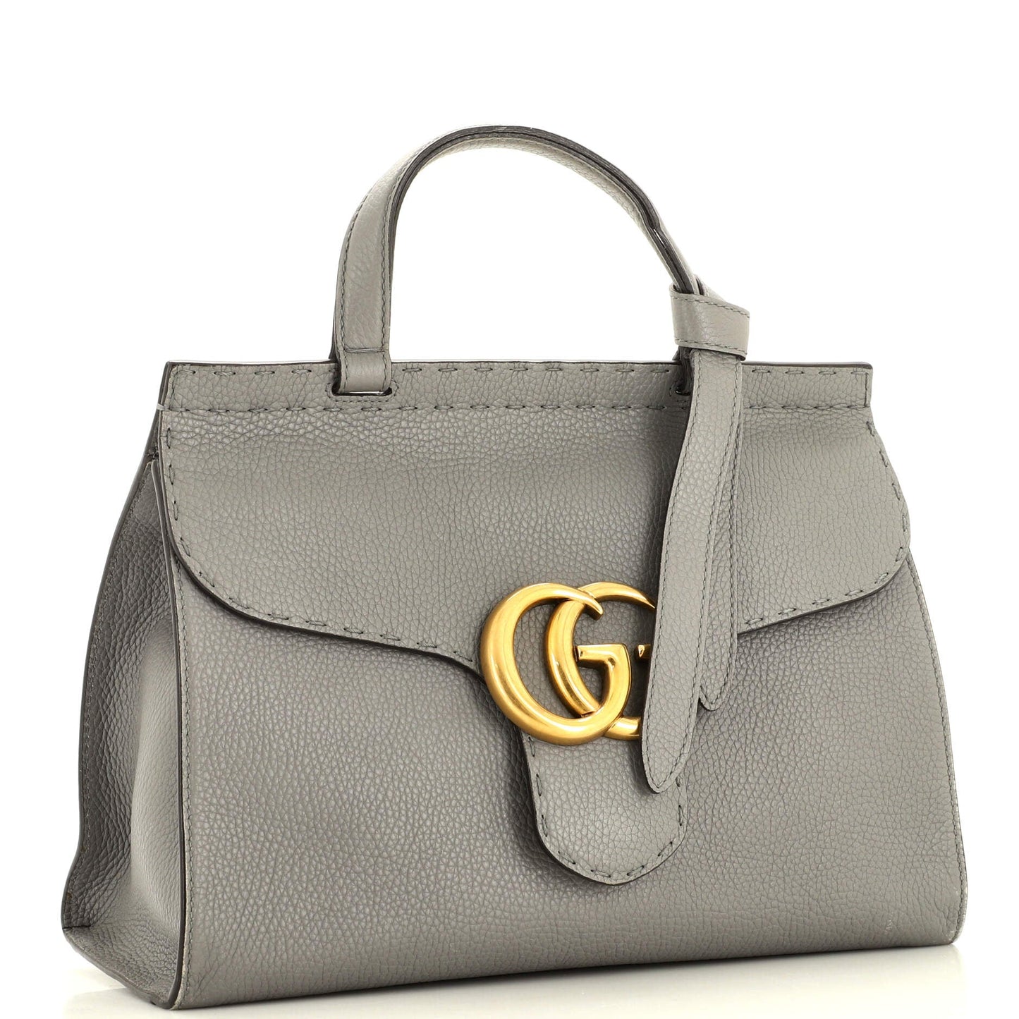 GG Marmont Top Handle Bag Leather Small
