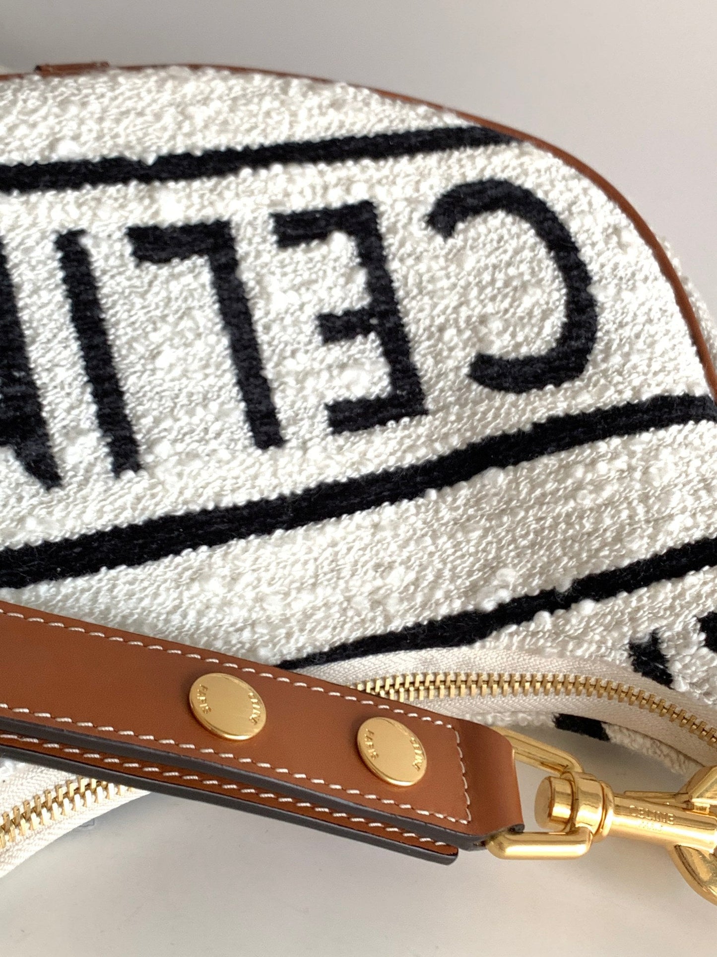 GLAMI MeGLAMIum Ava Strap Bag In Textile With GLAMI All-Over White / Black For Women 9in/23cm 196922EFU.01WB