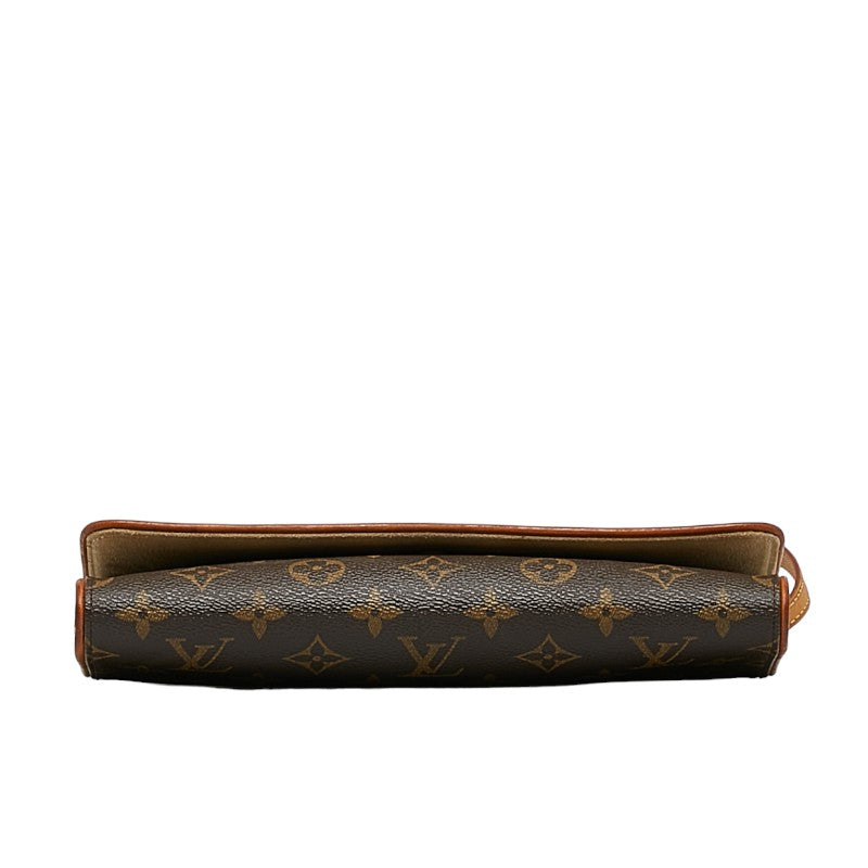Louis Vuitton Monogram Pocket Twin GM Shoulder Bag M51852 Brown PVC Leather Lady Louis Vuitton