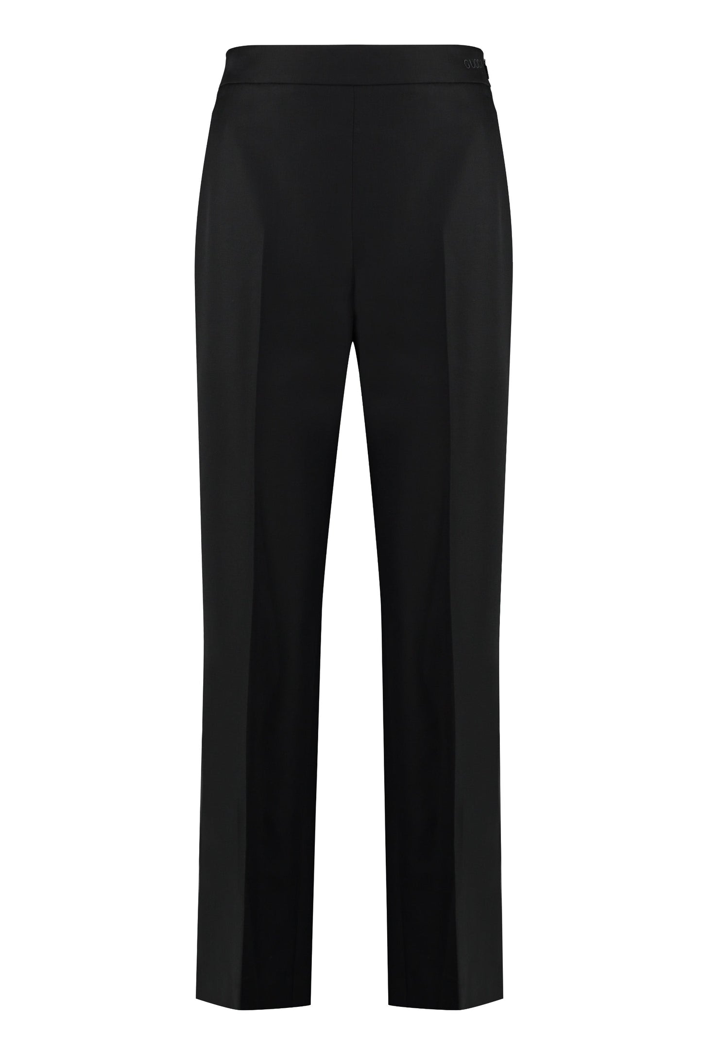 GUCCI Wool-Blend Trousers with Logo Waistband - Women's - FW24