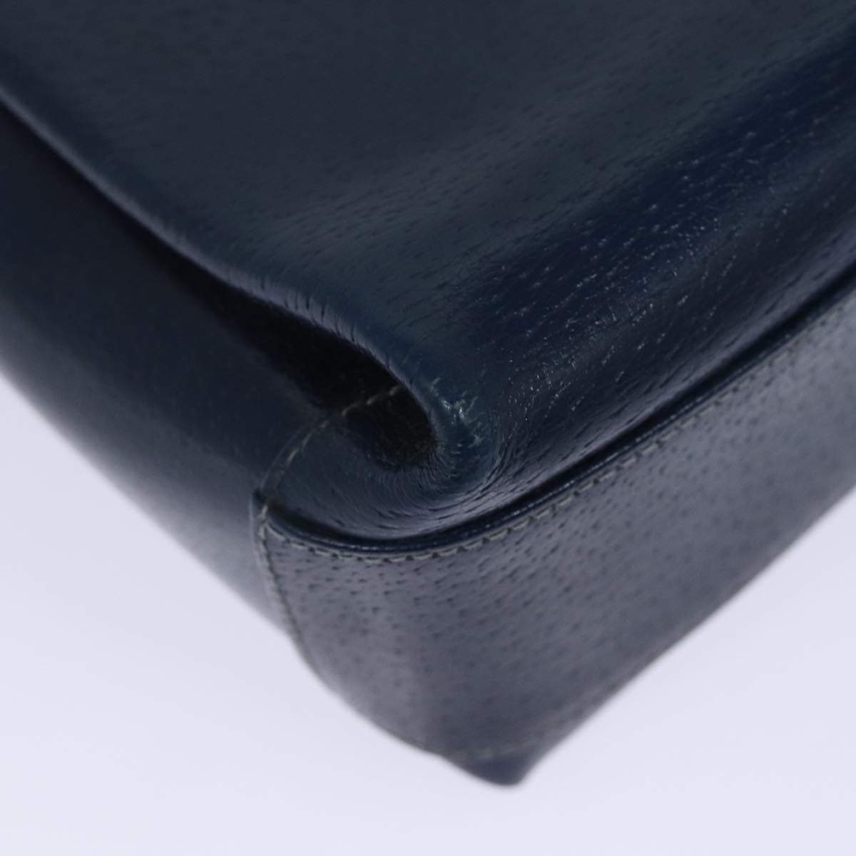 GUCCI Shoulder Bag Leather Navy 80069