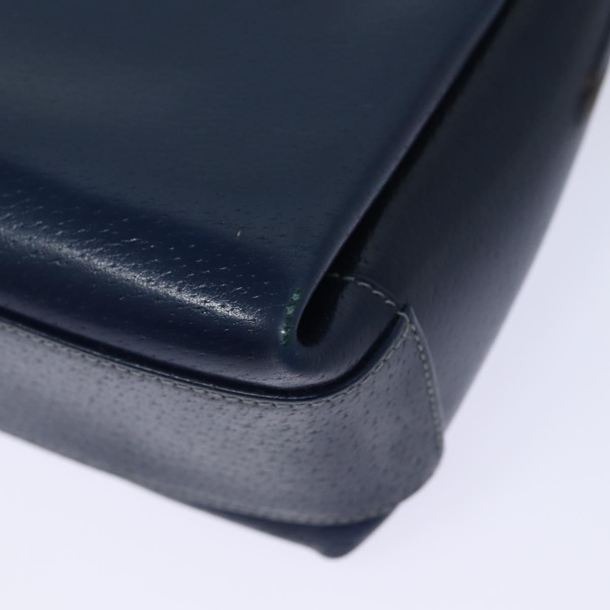 GUCCI Shoulder Bag Leather Navy 80069