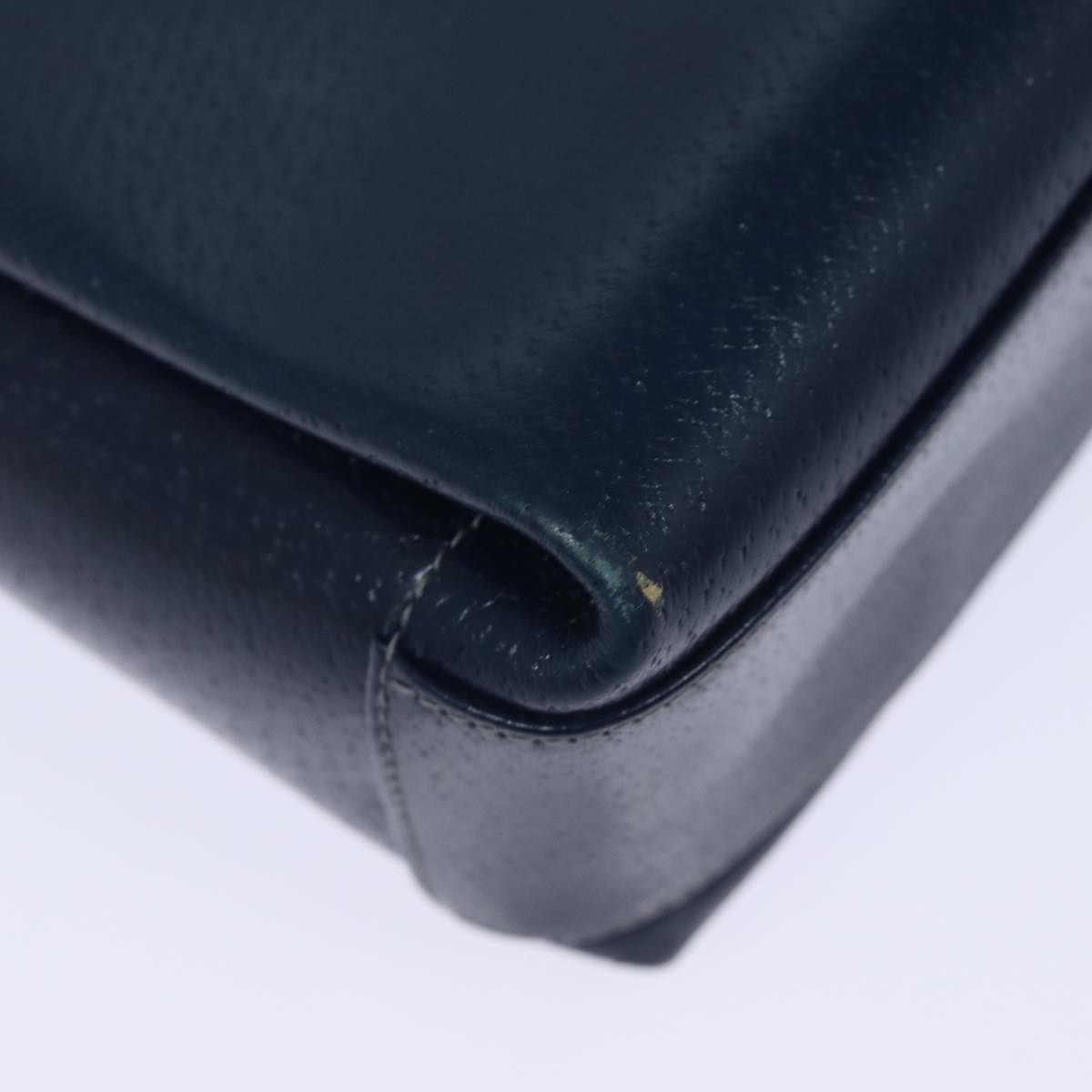 GUCCI Shoulder Bag Leather Navy 80069