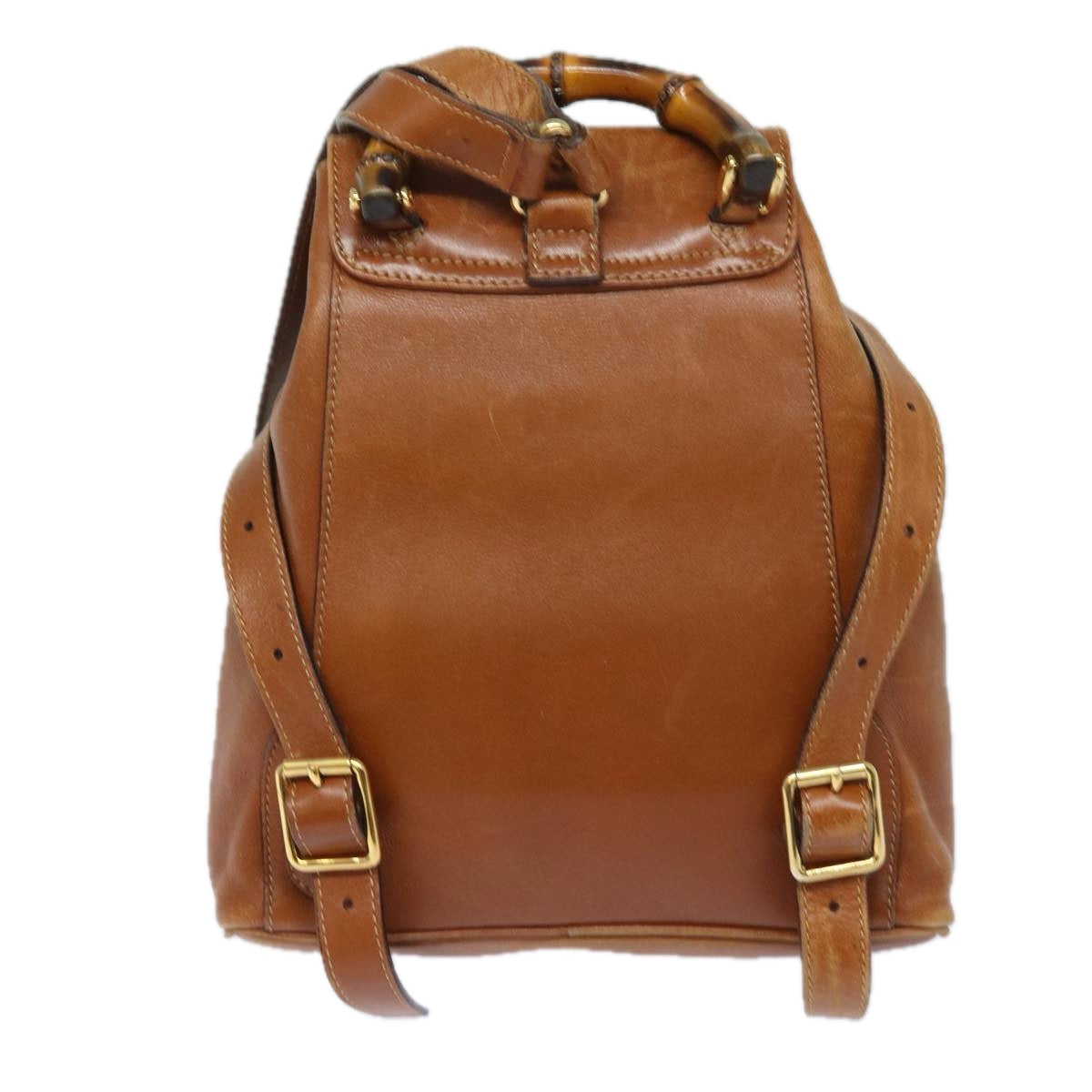 GUCCI Bamboo Backpack Leather Brown 003 1705 0030 80071