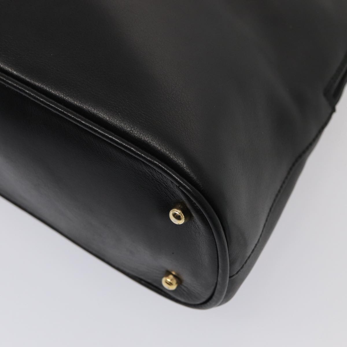 GUCCI Bamboo Hand Bag Leather 2way Black 000 122 0290 80072