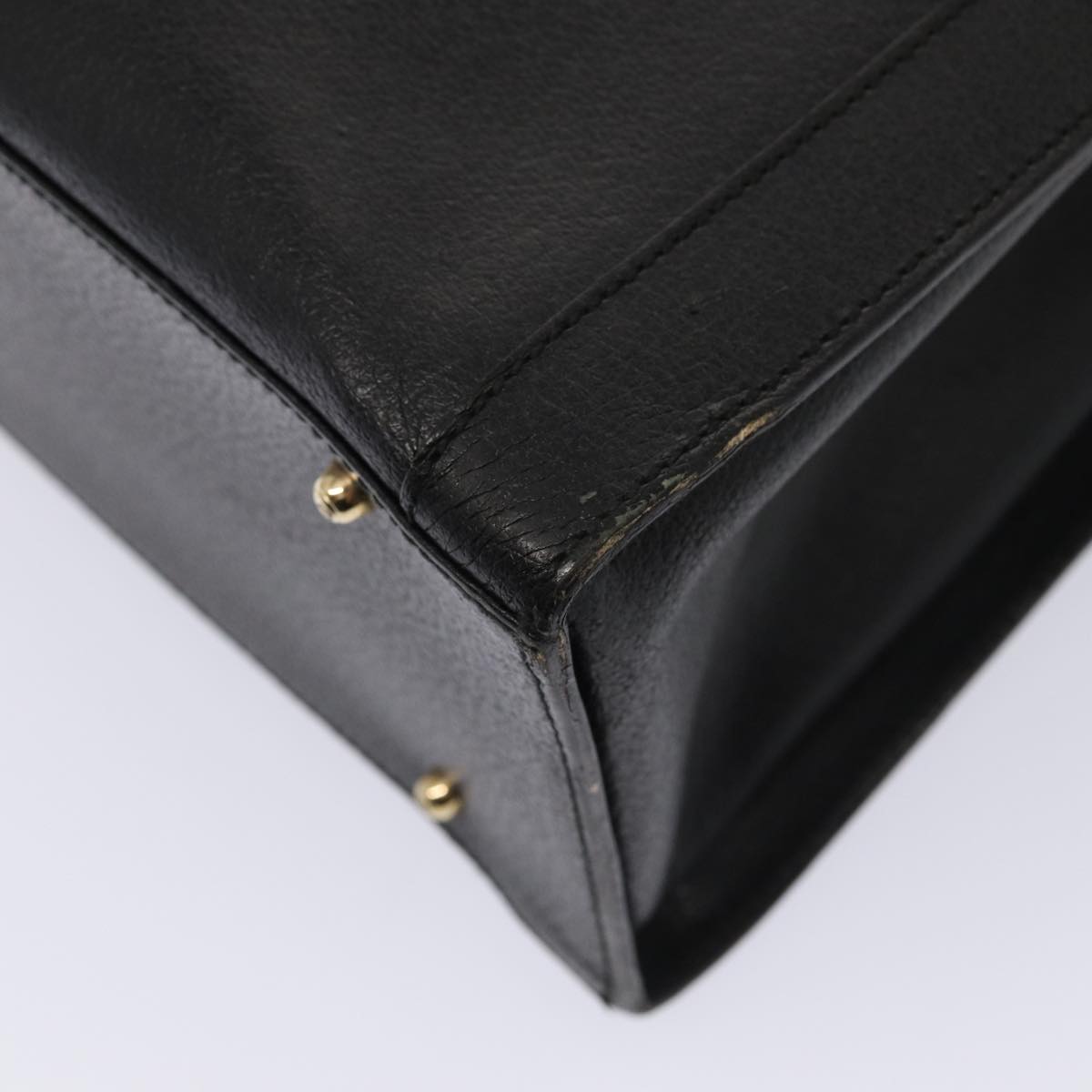 GUCCI Bamboo Hand Bag Leather Black 002 1186 0259 80116