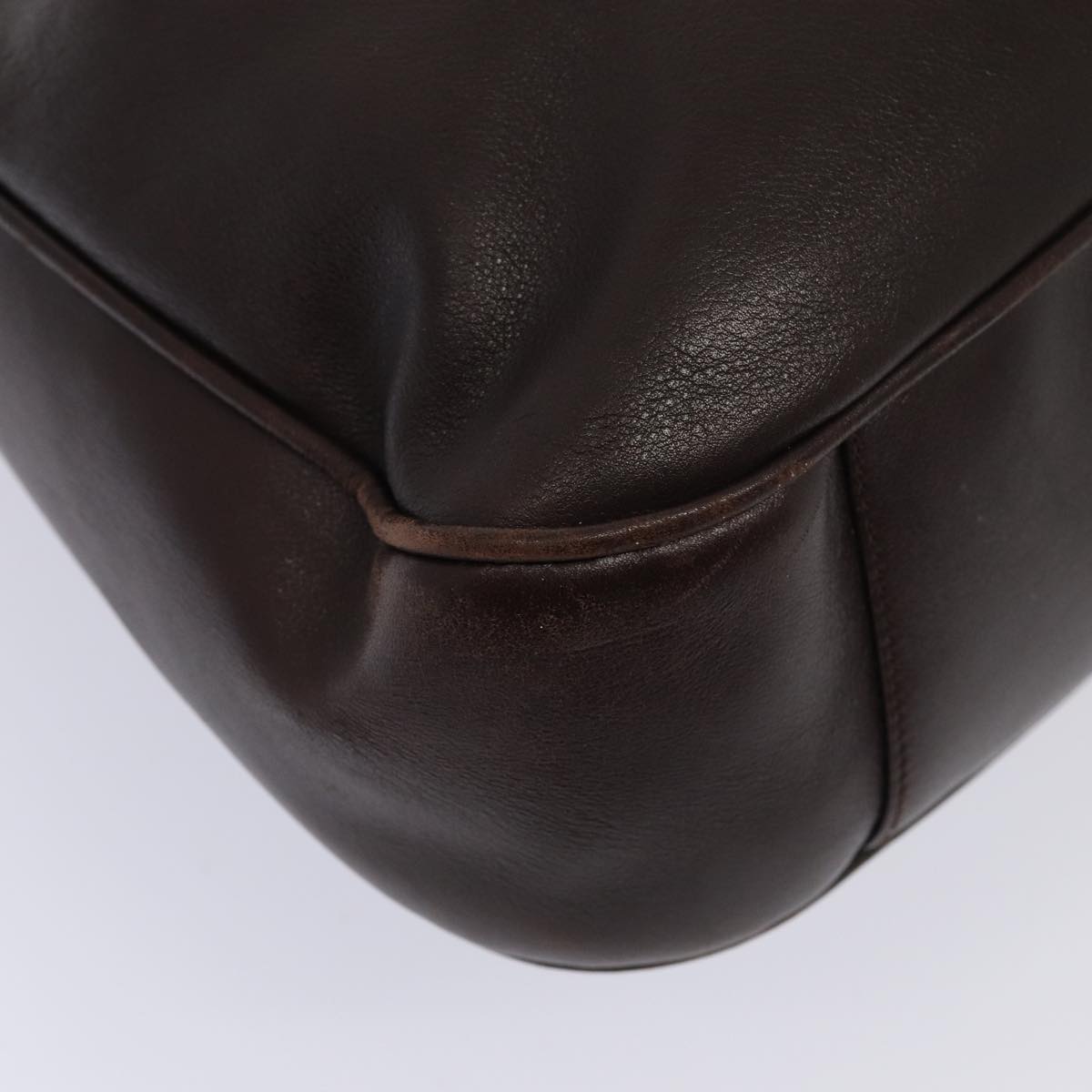 GUCCI Bamboo Shoulder Bag Leather 2way Brown 001 2123 1577 80117