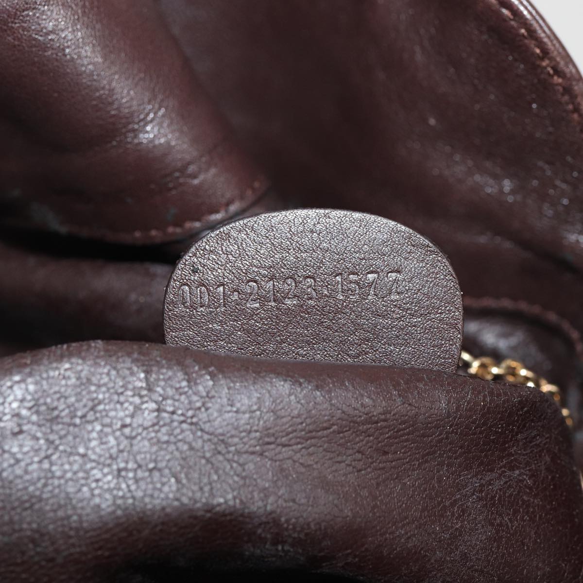 GUCCI Bamboo Shoulder Bag Leather 2way Brown 001 2123 1577 80117