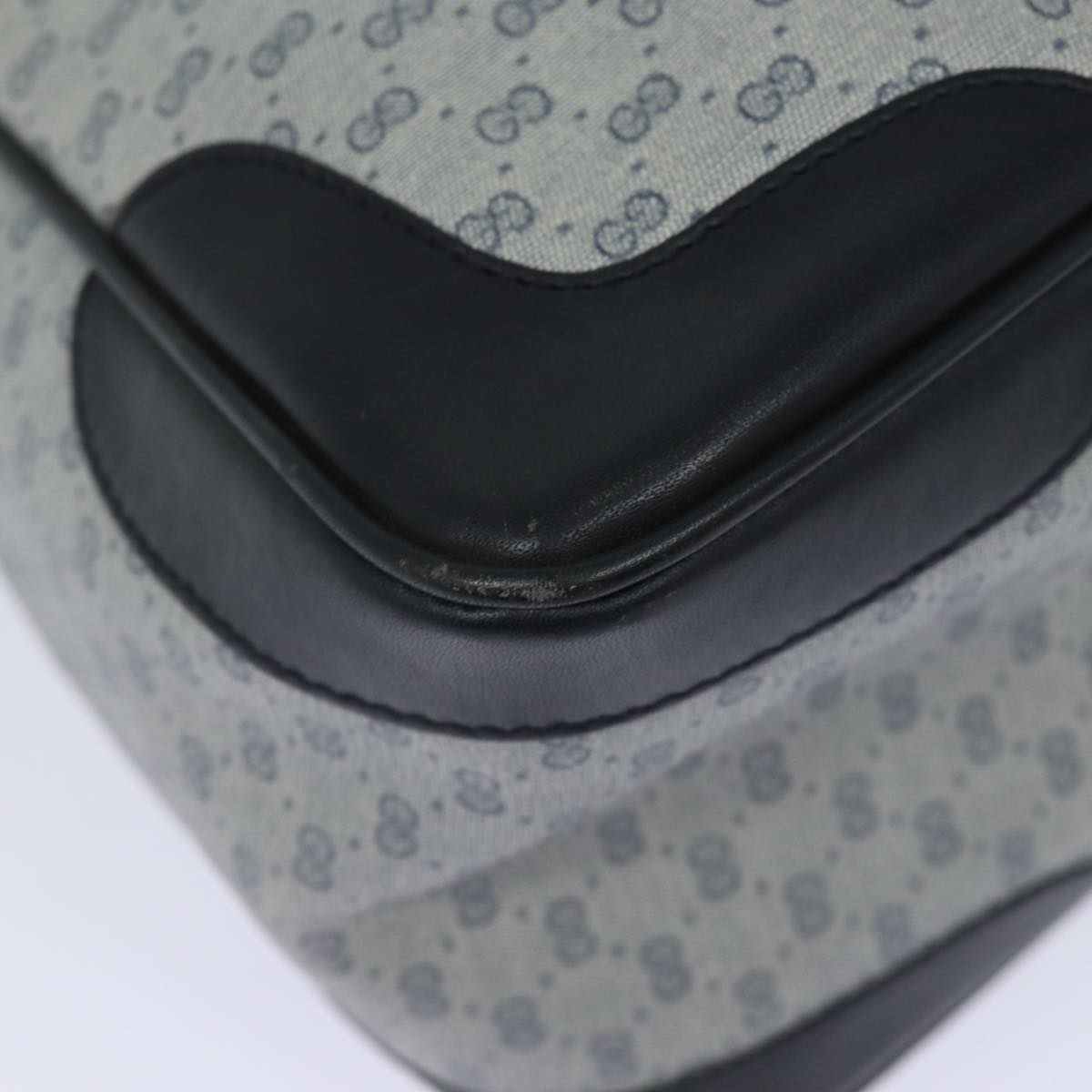 GUCCI Micro GG Supreme Hand Bag PVC 2way Navy 002 122 0033 80122