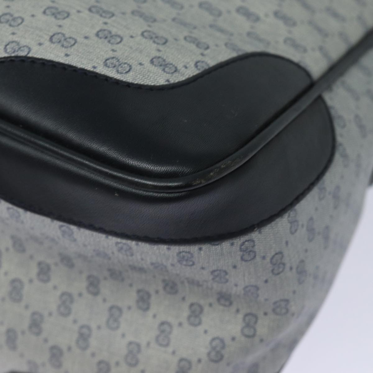 GUCCI Micro GG Supreme Hand Bag PVC 2way Navy 002 122 0033 80122