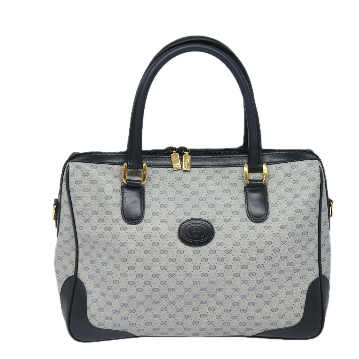 GUCCI Micro GG Supreme Hand Bag PVC 2way Navy 002 122 0033 80122