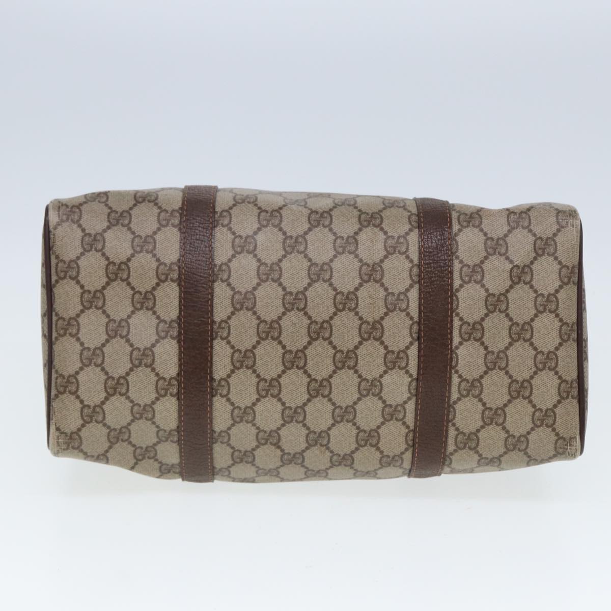 GUCCI GG Supreme Web Sherry Line Boston Bag PVC Beige Red 40 02 007 80124