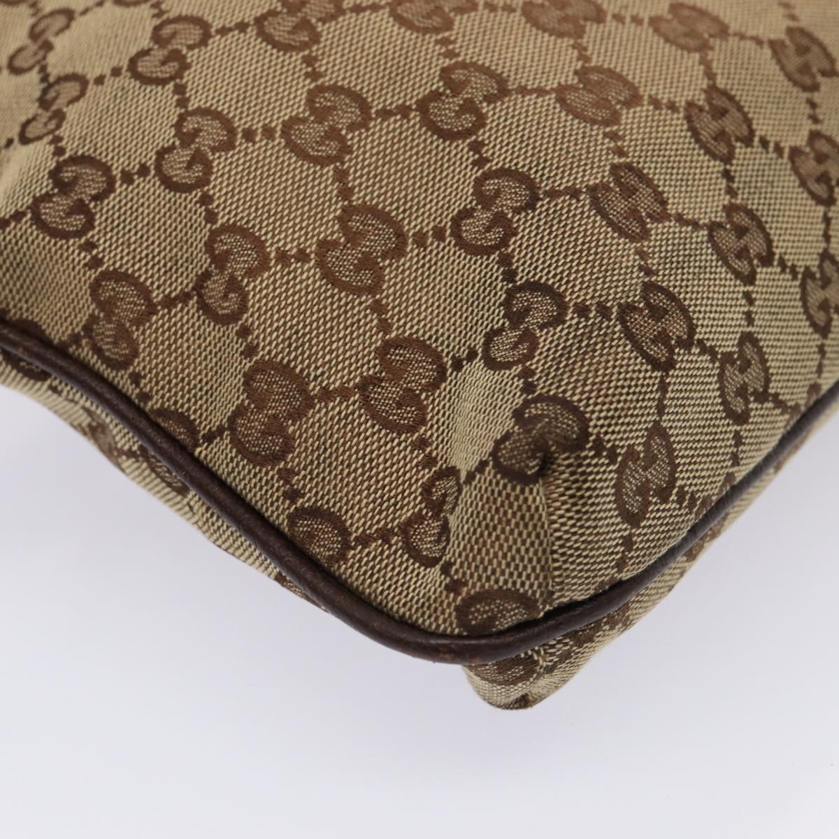GUCCI GG Canvas Shoulder Bag Beige 122793 80131