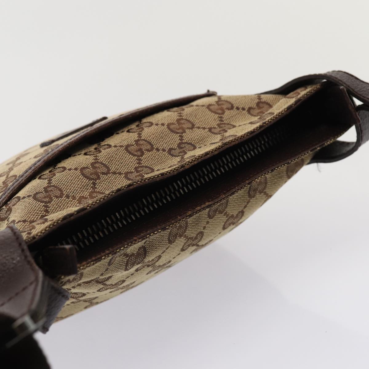 GUCCI GG Canvas Shoulder Bag Beige 122793 80131