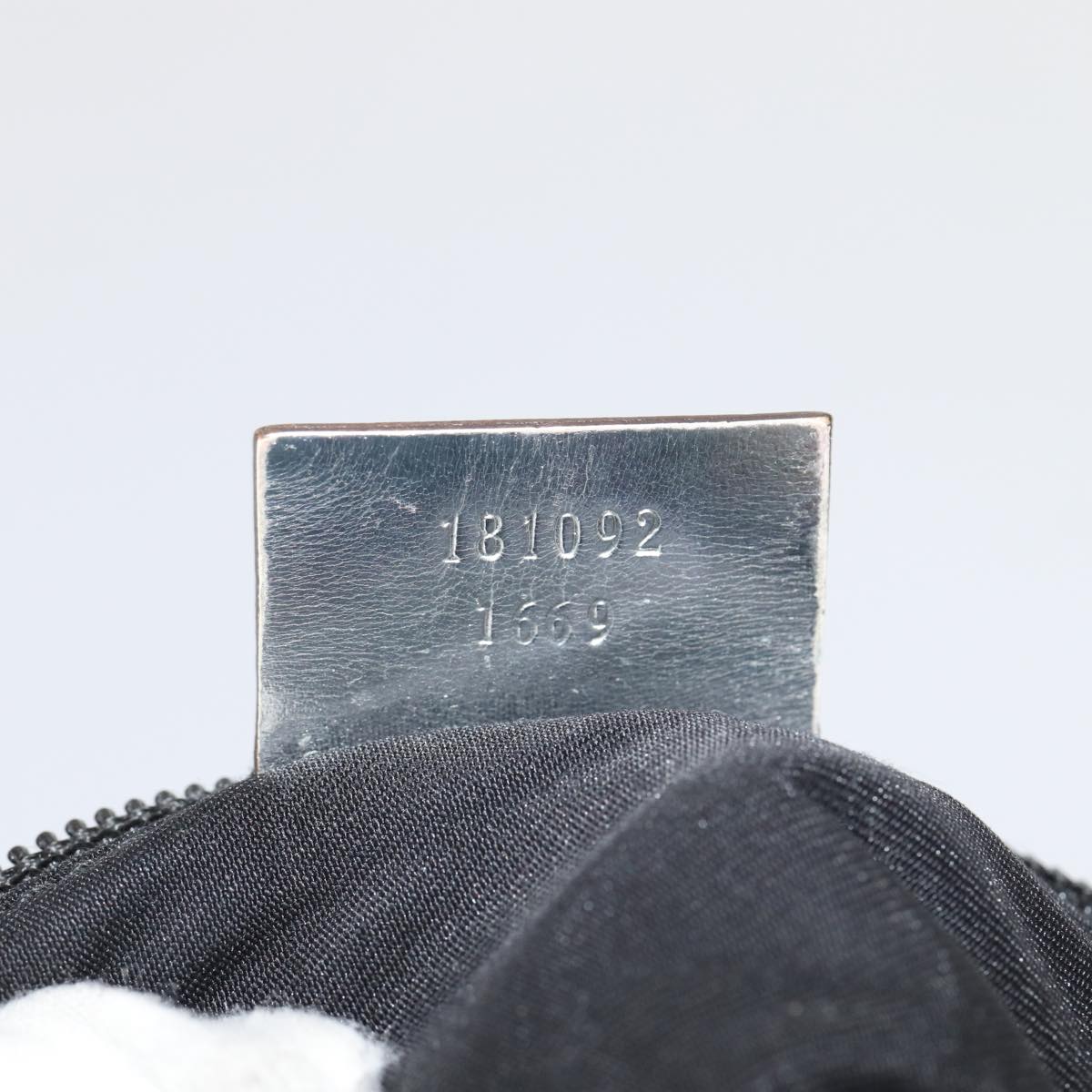 GUCCI GG Canvas Sherry Line Shoulder Bag Silver Gray 181092 80134