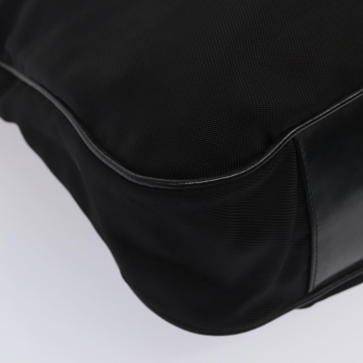 GUCCI Bamboo Shoulder Bag Nylon 2way Black 001 1577 80137