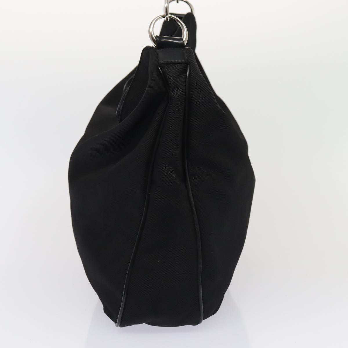 GUCCI Bamboo Shoulder Bag Nylon 2way Black 001 1577 80137