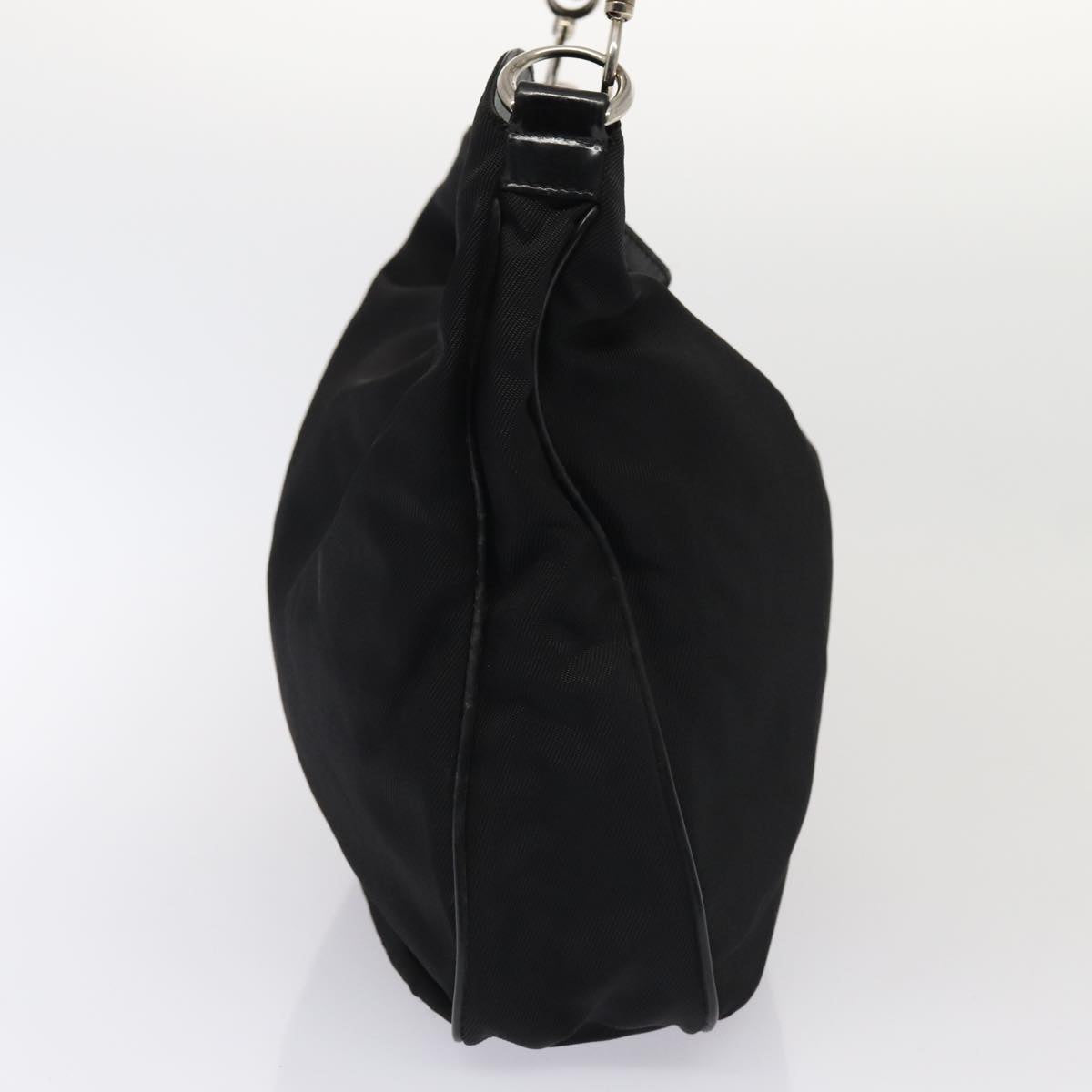 GUCCI Bamboo Shoulder Bag Nylon 2way Black 001 1577 80137