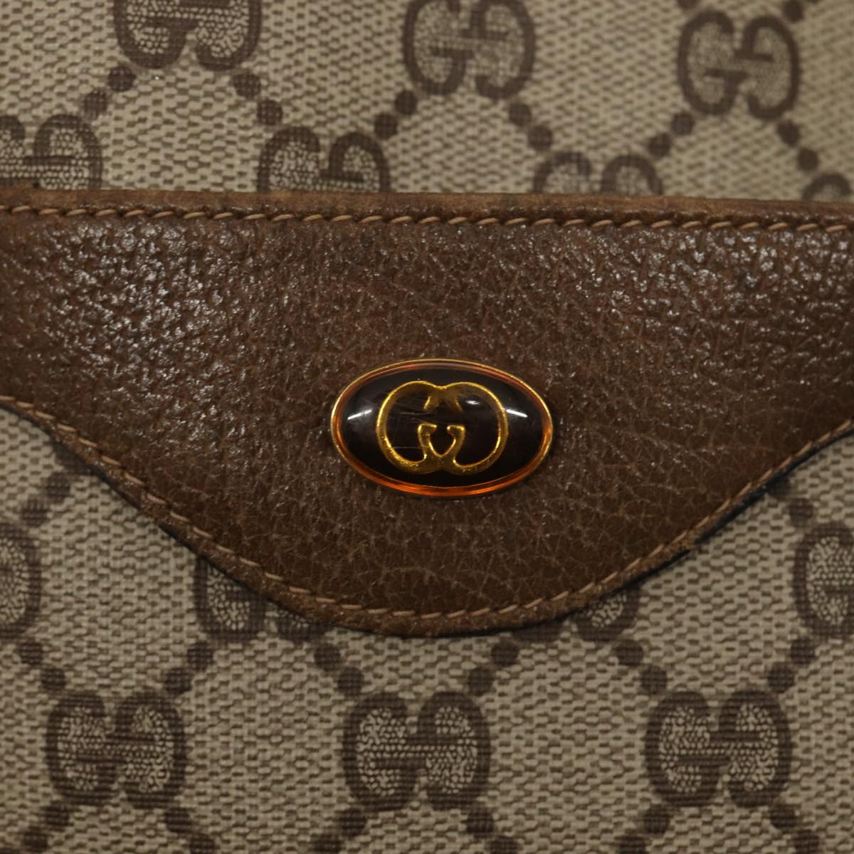 GUCCI GG Supreme Web Sherry Line Tote Bag PVC Beige Red 39 02 003 80138