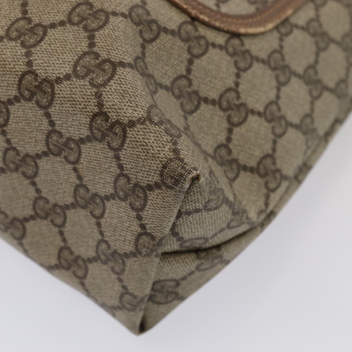 GUCCI GG Supreme Web Sherry Line Tote Bag PVC Beige Red 39 02 003 80139