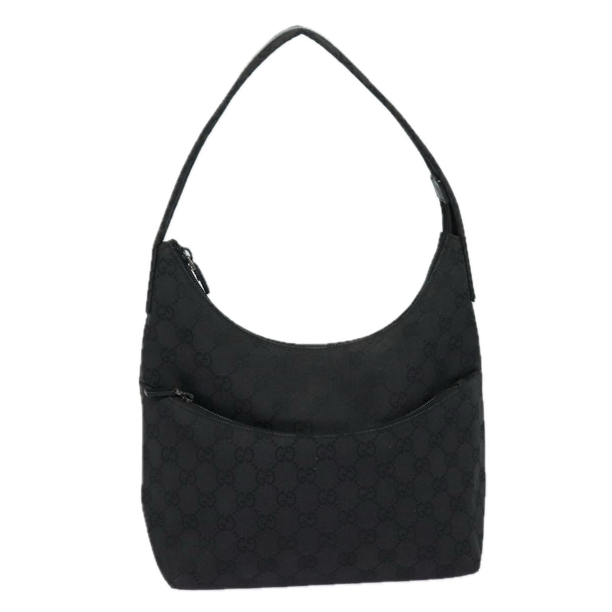 GUCCI GG Canvas Shoulder Bag Black 001 3386 80141
