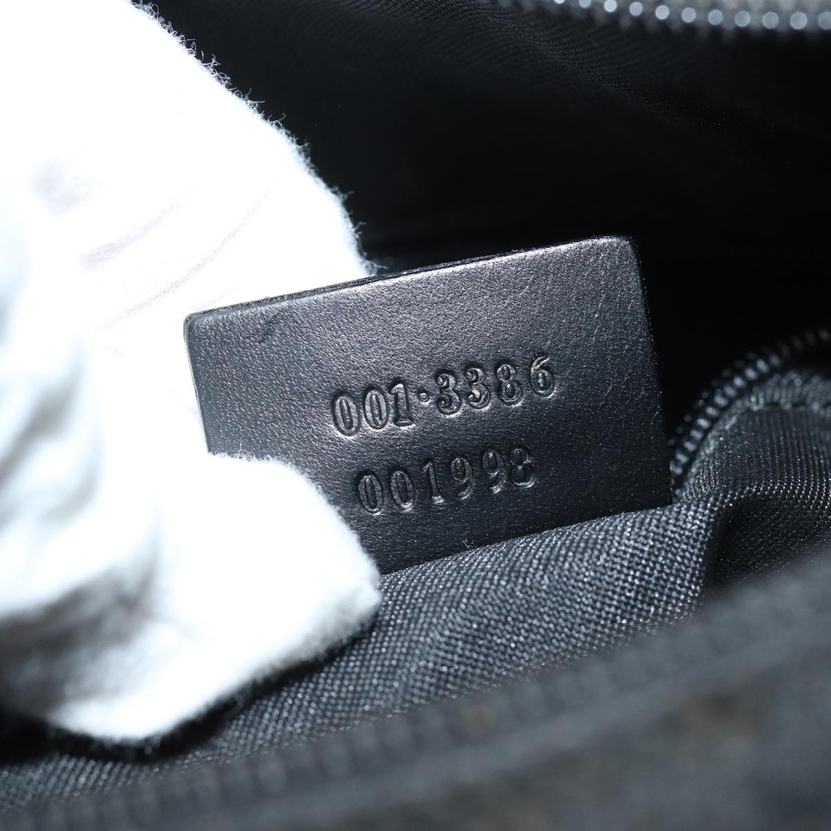GUCCI GG Canvas Shoulder Bag Black 001 3386 80141
