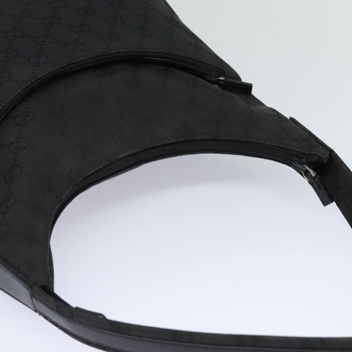 GUCCI GG Canvas Shoulder Bag Black 001 3386 80141