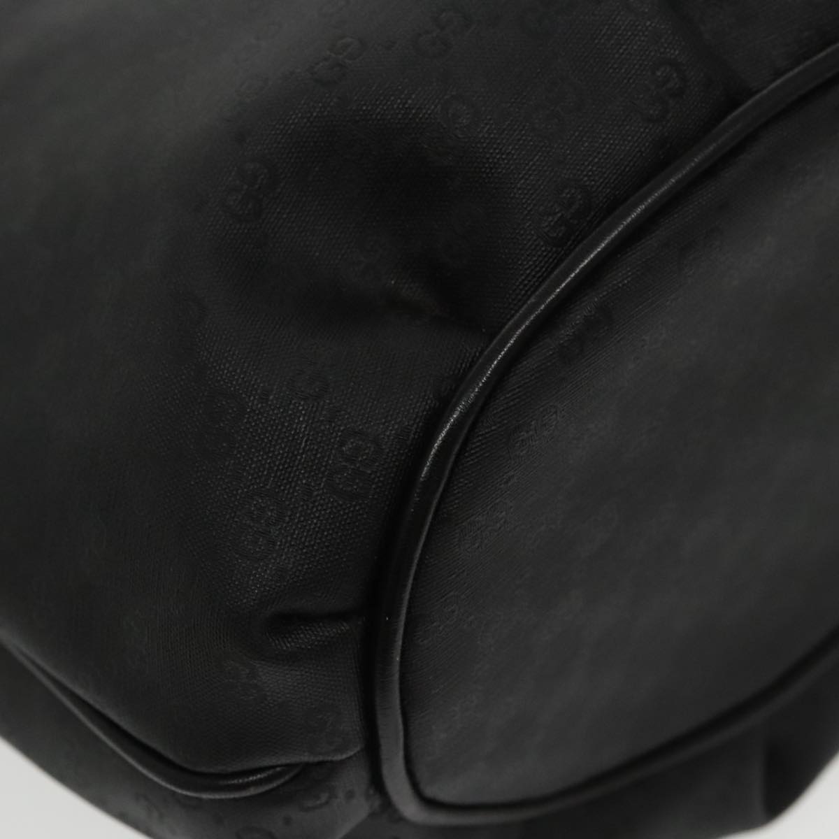 GUCCI Micro GG Canvas Shoulder Bag Black 80173