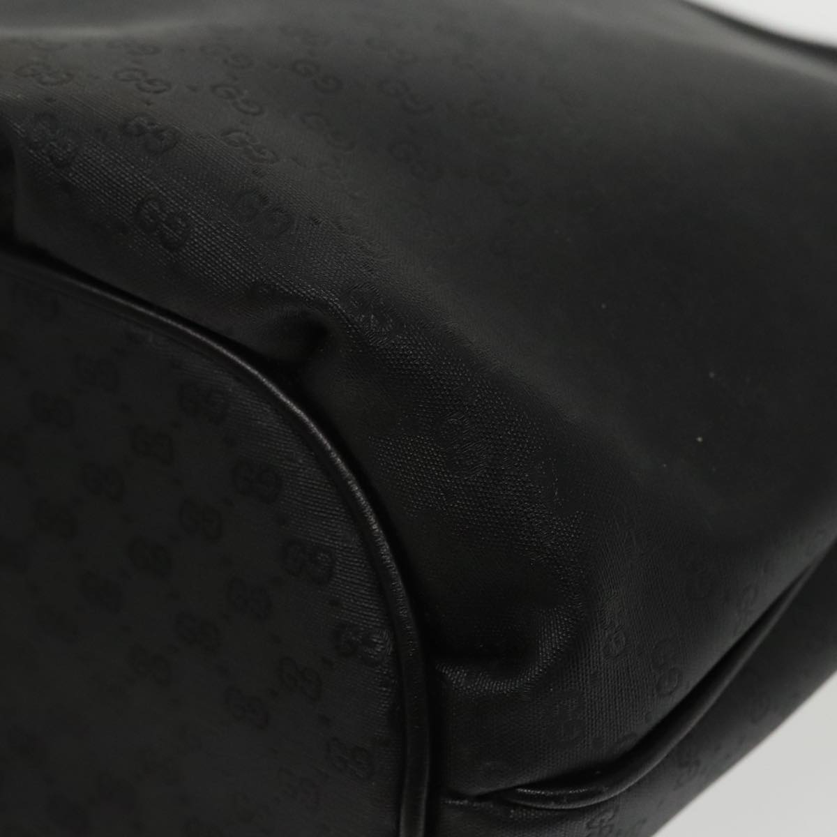 GUCCI Micro GG Canvas Shoulder Bag Black 80173