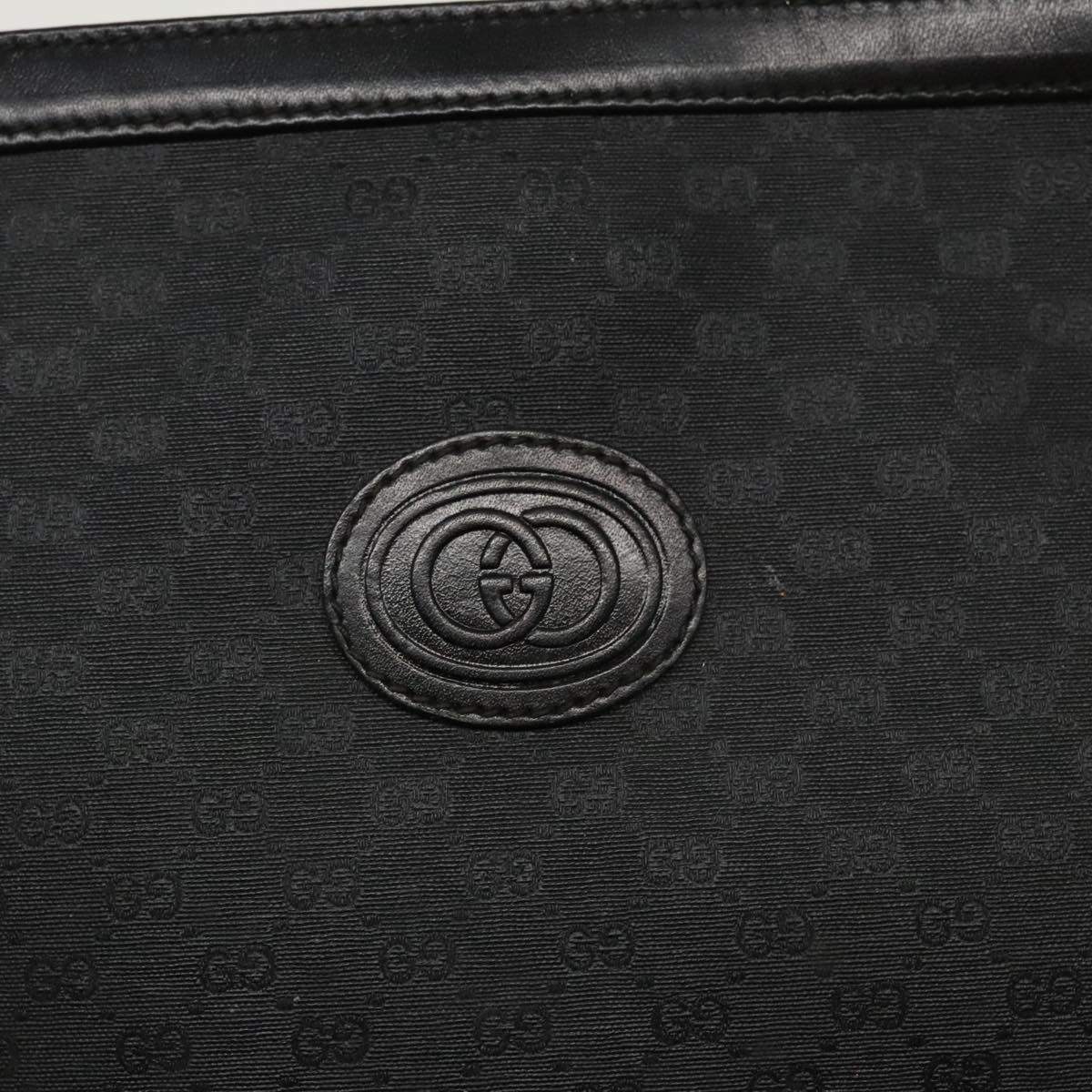 GUCCI Micro GG Canvas Shoulder Bag Black 80173