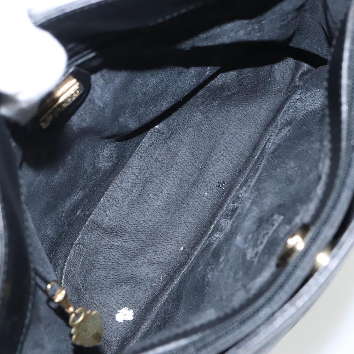 GUCCI Micro GG Canvas Shoulder Bag Black 80173