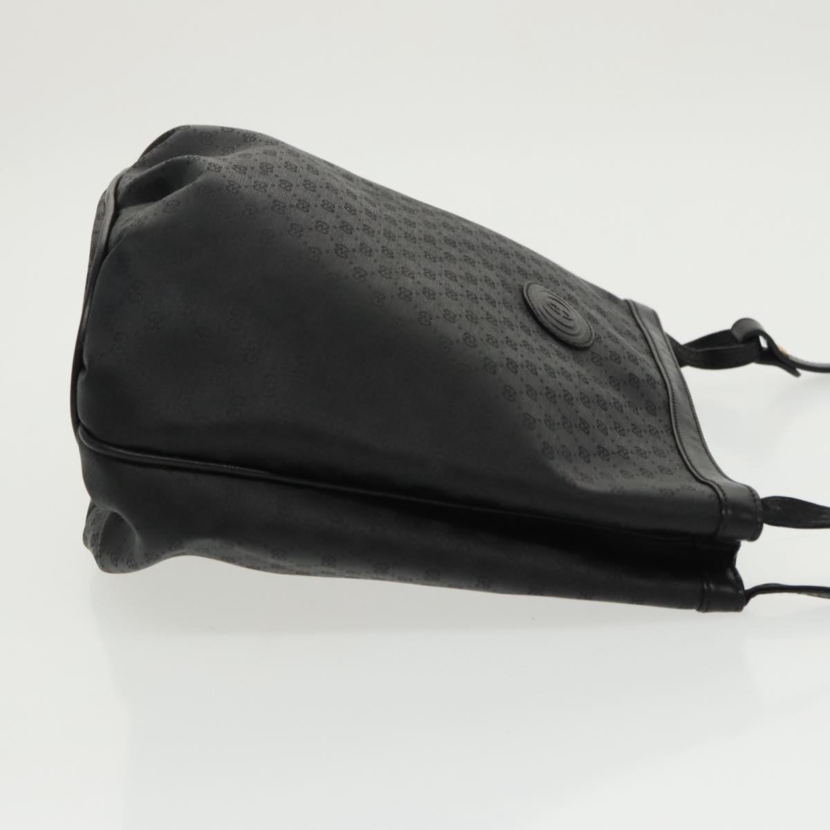 GUCCI Micro GG Canvas Shoulder Bag Black 80173