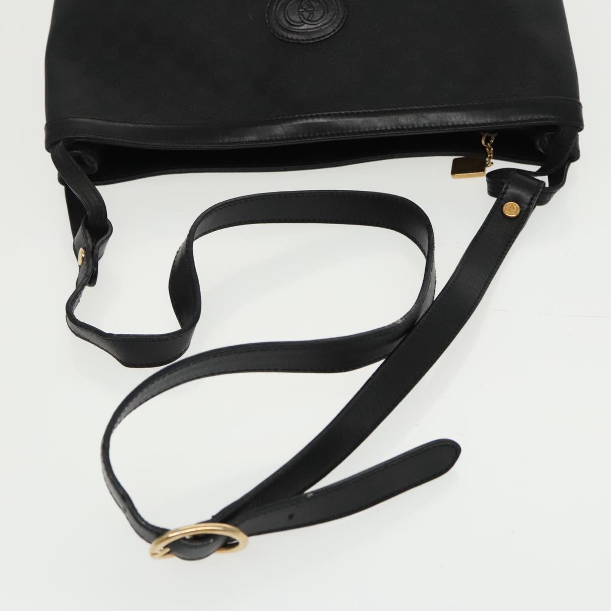GUCCI Micro GG Canvas Shoulder Bag Black 80173