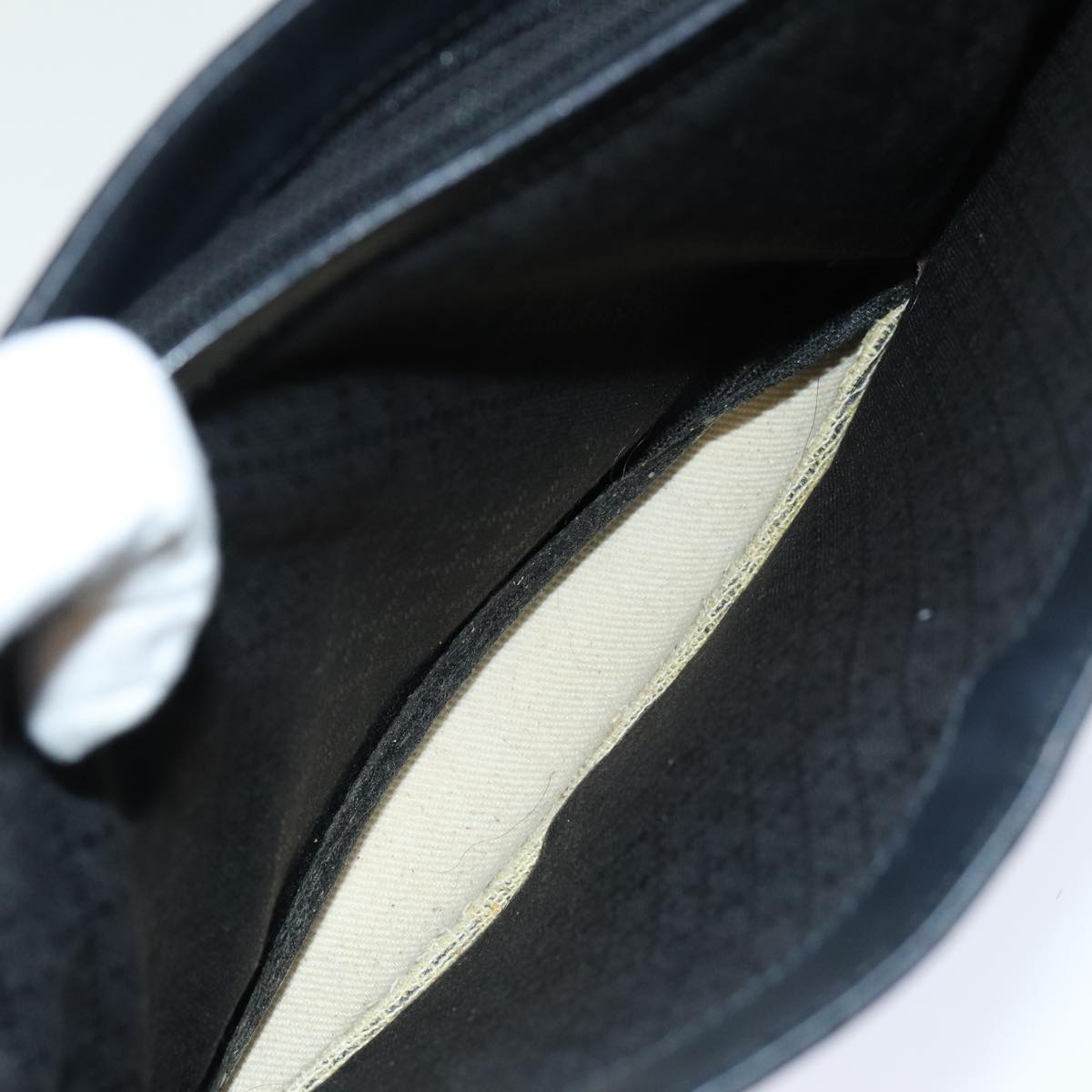 GUCCI GG Canvas Shoulder Bag Nylon Black 80174