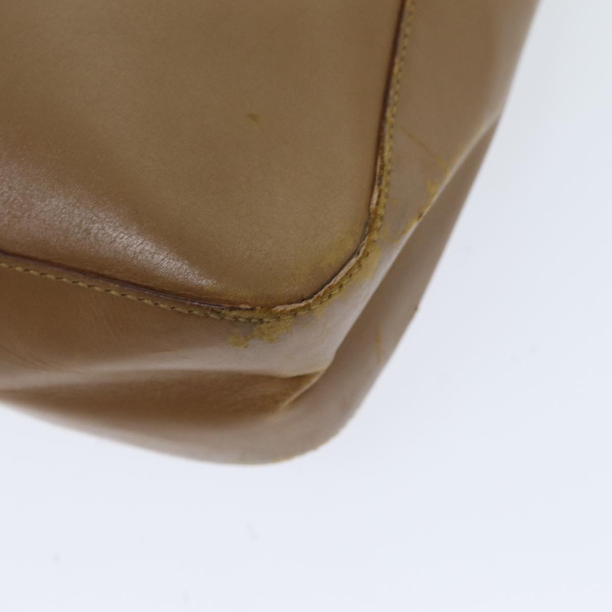 GUCCI Hand Bag Leather Beige 80175