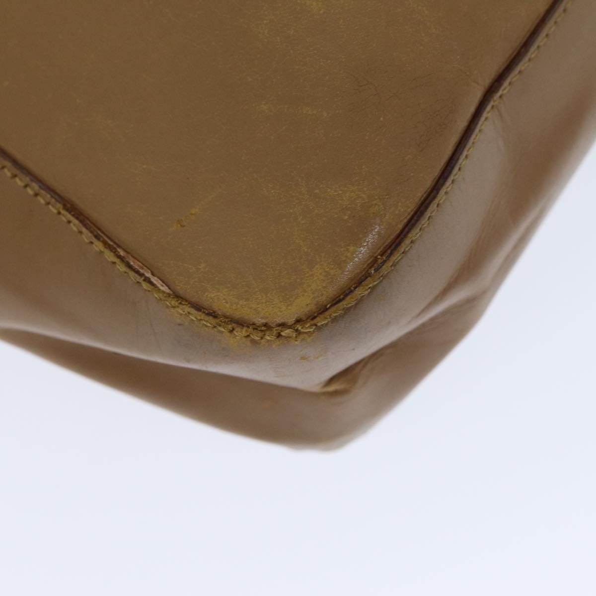 GUCCI Hand Bag Leather Beige 80175