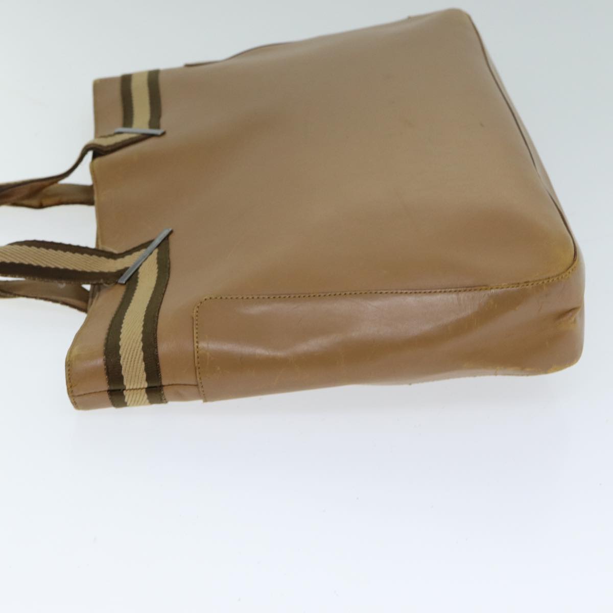 GUCCI Hand Bag Leather Beige 80175