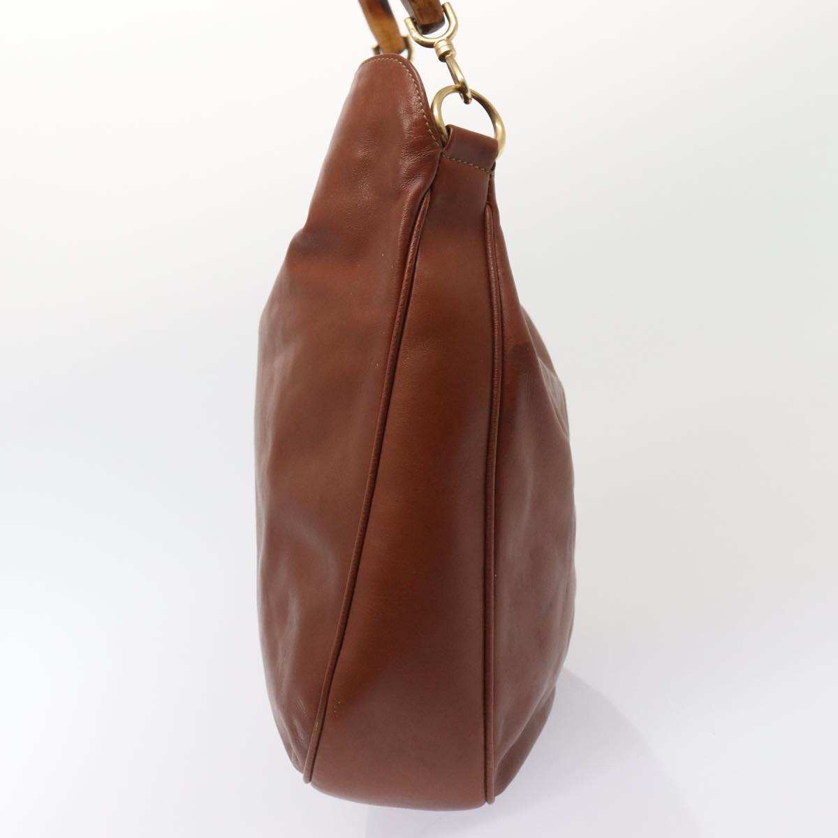 GUCCI Bamboo Shoulder Bag Leather Brown 001 1781 1577 80180