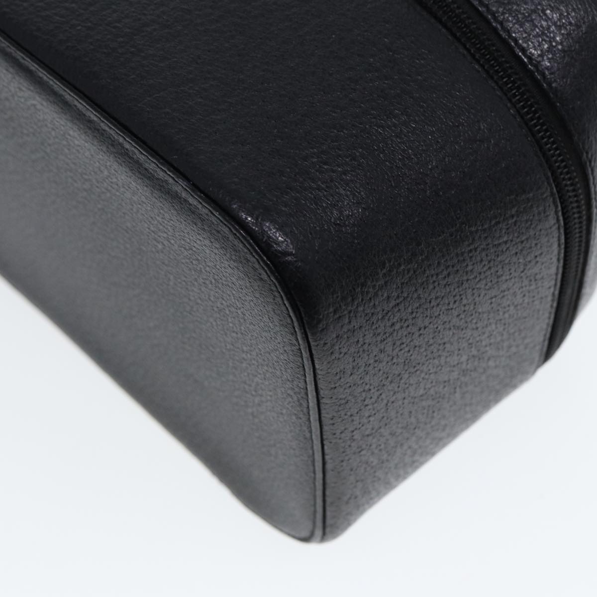 GUCCI Vanity Cosmetic Pouch Leather Black 80238