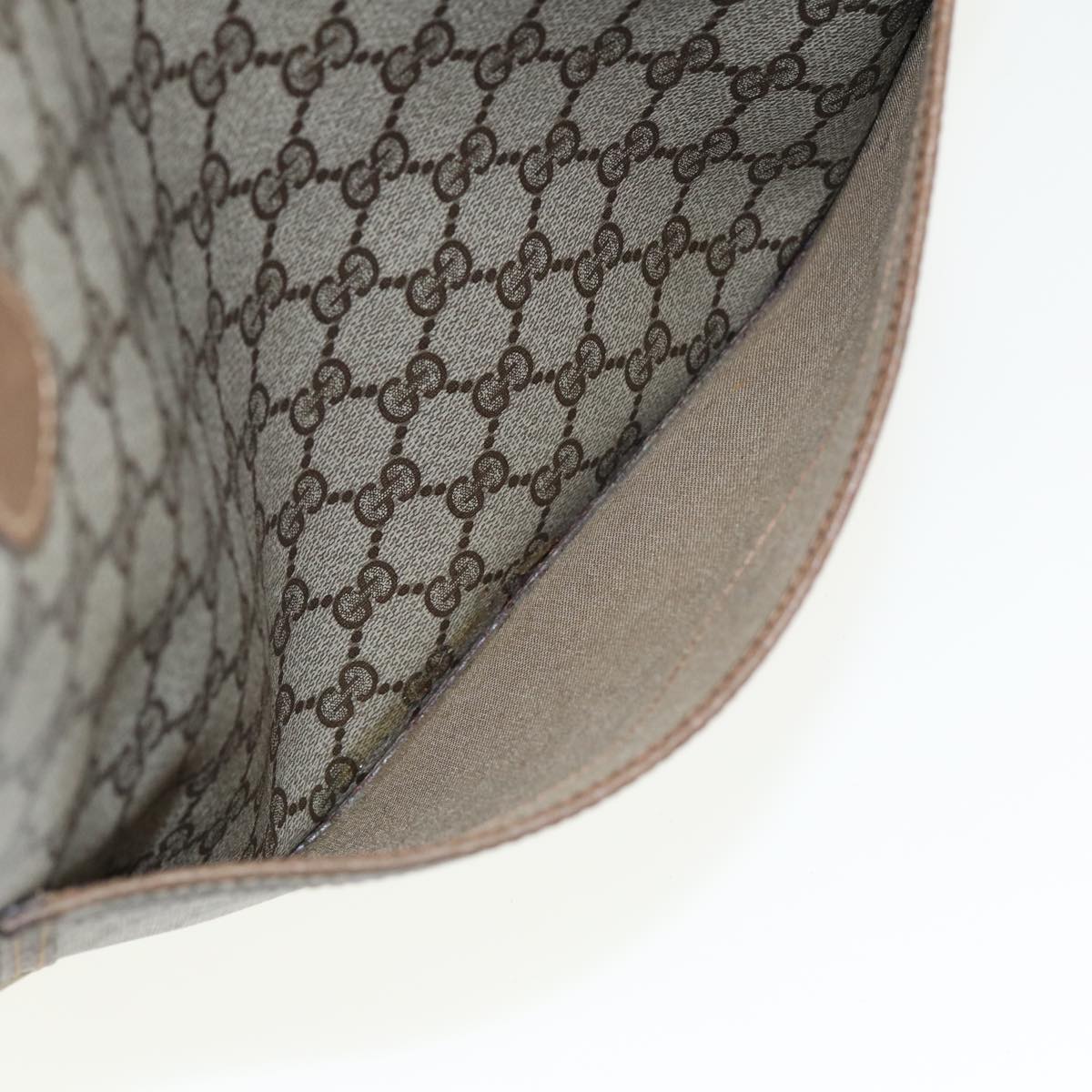 GUCCI GG Canvas Web Sherry Line Tote Bag PVC Leather Beige Green Red 80257