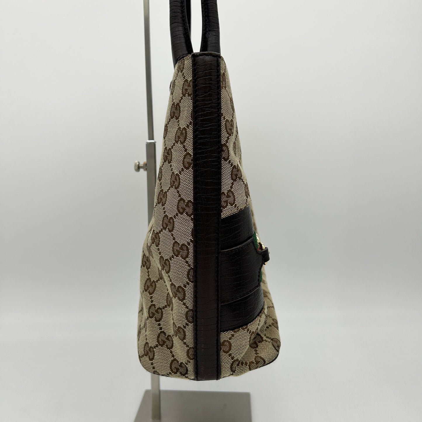 GLM-- GG Canvas Horsebit Web Tote - Brown Shoulder Bags, Handbags WD271720