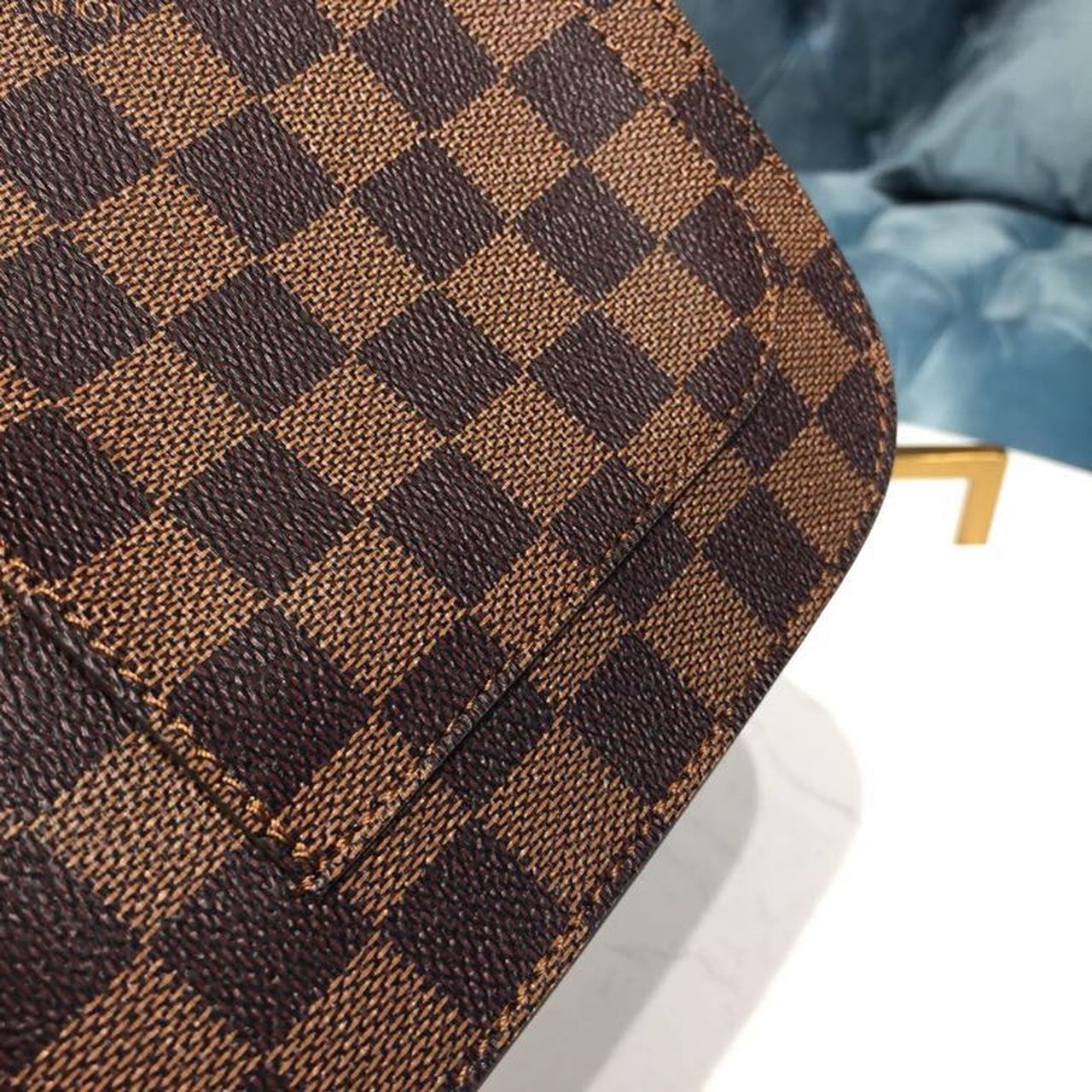 LV Beaumarchais Damier Ebene Canvas Venus Pink For Women, WomenÃ¢â‚¬â„¢s Handbags, Shoulder And Crossbody Bags 9.8in/25cm LV N40147