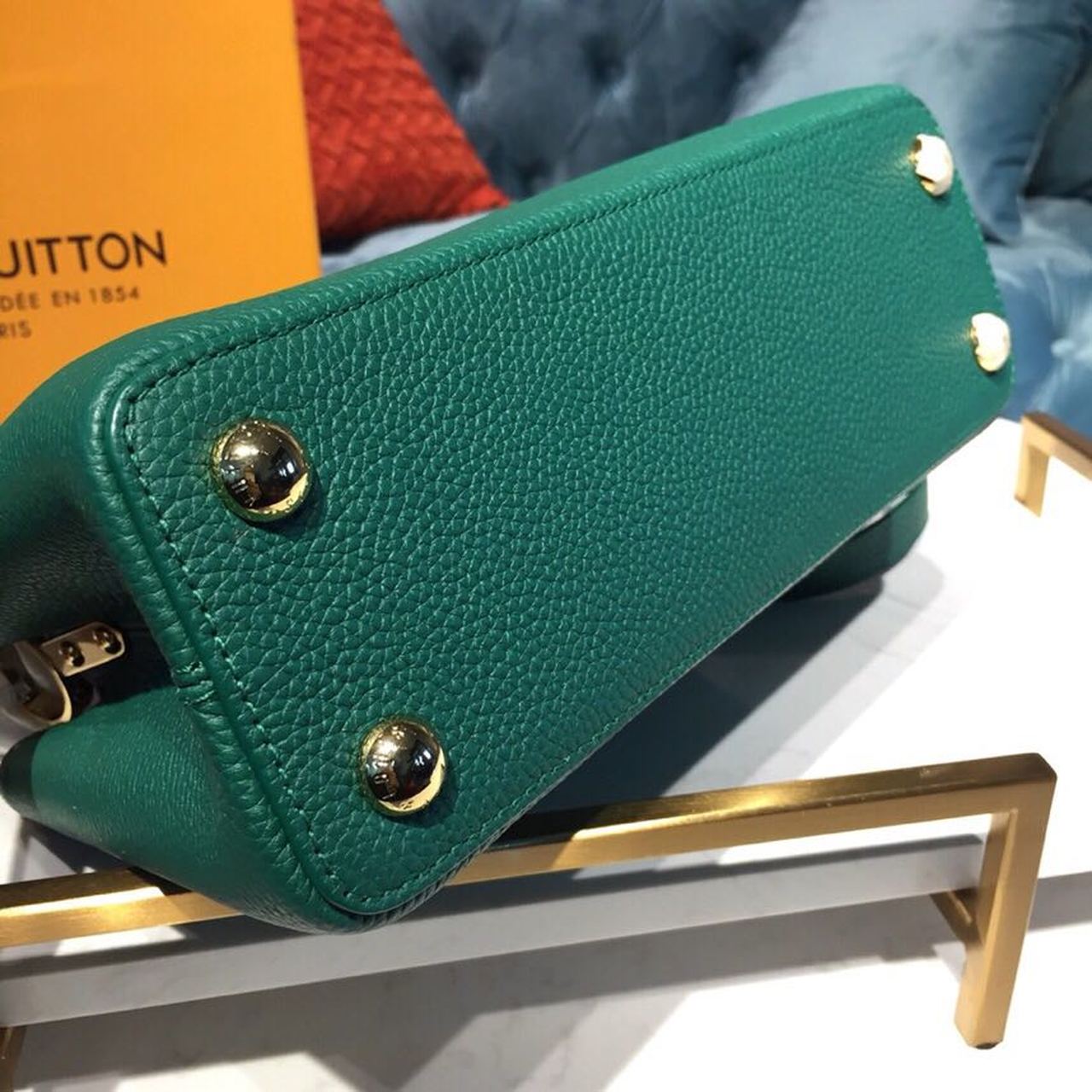 LV Capucines GLAMI Taurillon And Python Green For Women,  Shoulder And Crossbody Bags 10.6in/27cm LV