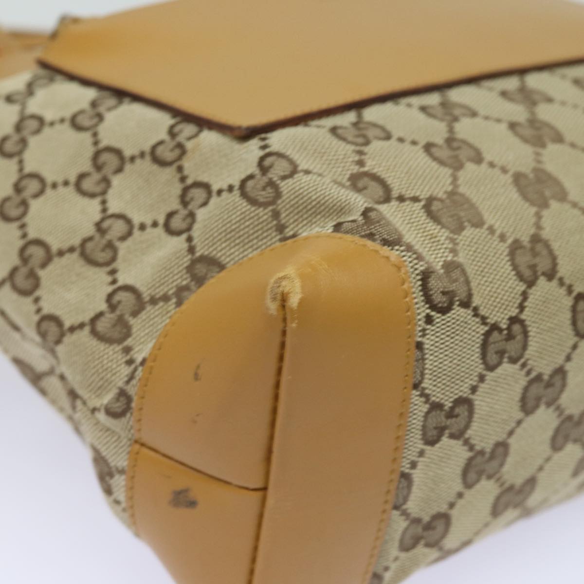 GUCCI GG Canvas Sherry Line Hand Bag Beige Red Brown 019 0402 80606