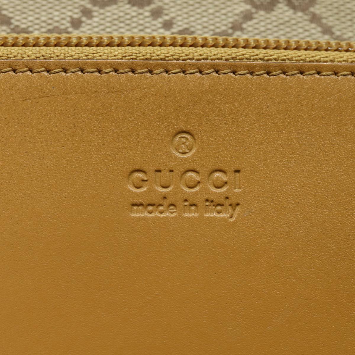 GUCCI GG Canvas Sherry Line Hand Bag Beige Red Brown 019 0402 80606